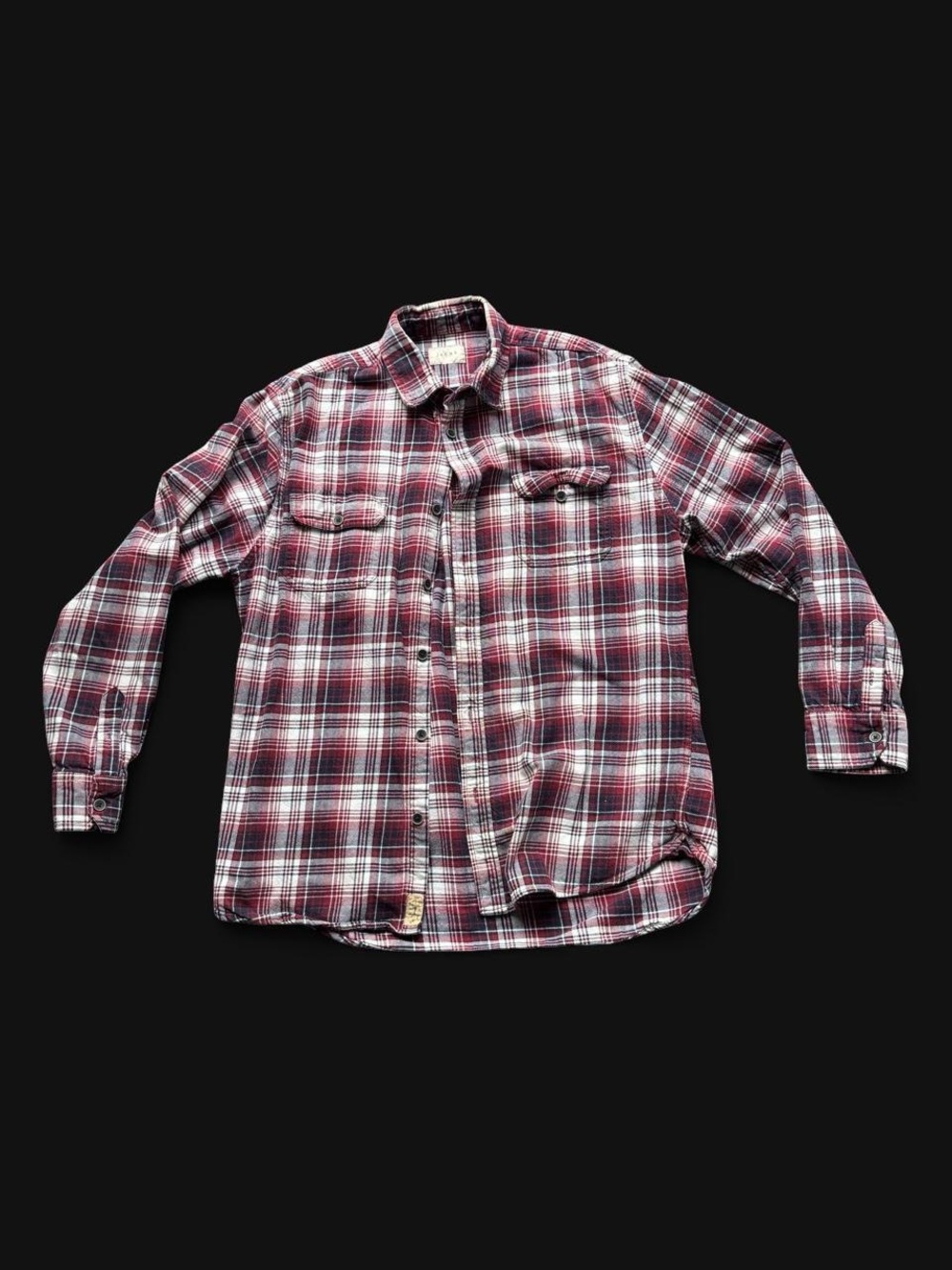 ✨Jachs red, white, and black plaid button-up shirt✨